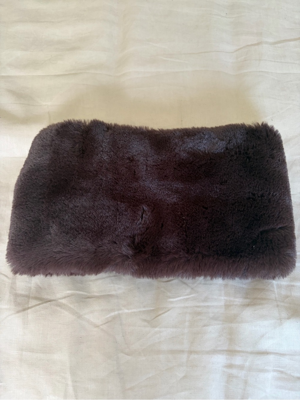 J. McLaughlin Brown Faux Fur Neck Warmer Cowl Scarf
